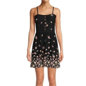 No Boundaries Black Soot Floral Sundress